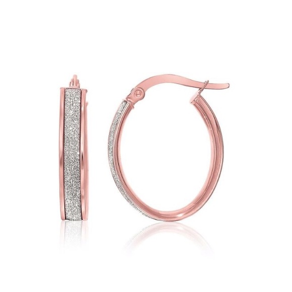 14K Cosmo Hoops - Rose